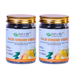 (Super Saver) Tulsi Ginger Verde for Digestion – with Dry Ginger, Tulsi and Lemon Peel