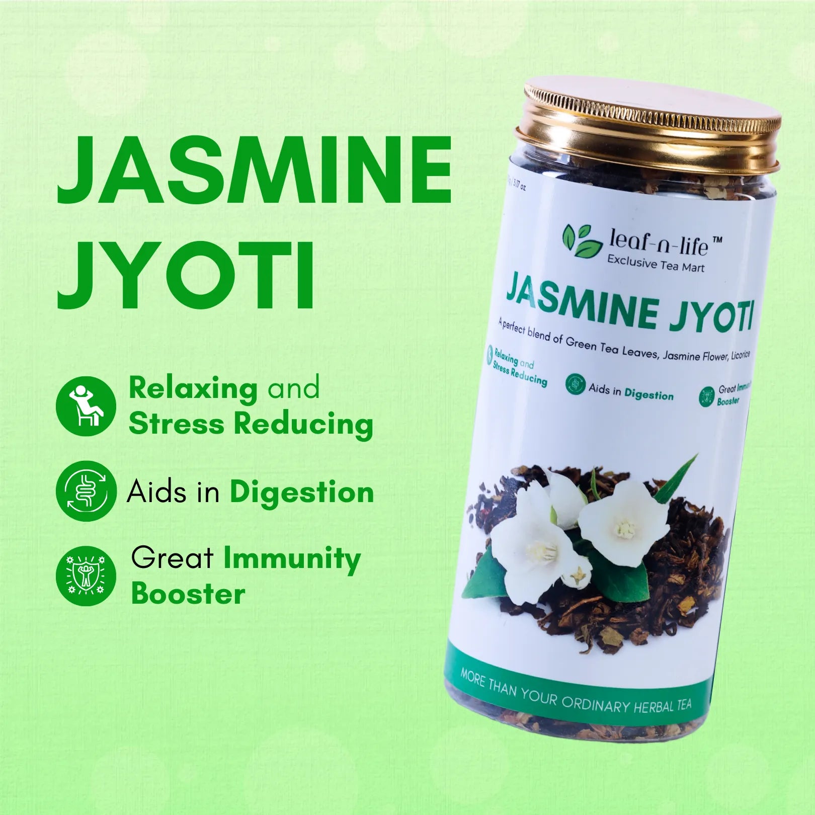 Jasmine Jyoti – Jasmine Green Tea for Relaxation & Immunity Boost